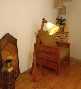 wooden floor lamp