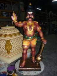 Marble Muniyandi God Statue