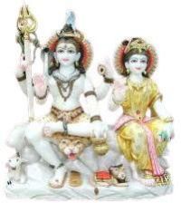 Marble Shiv Parvati Statue