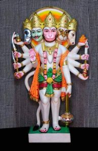 White Marble Panchmukhi Hanuman Statue