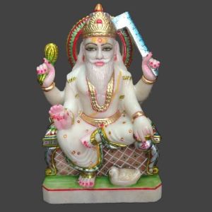 White Marble Vishwakarma Statue