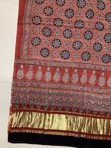 Hand block printed dupatta