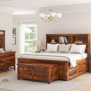 Tectona Solid Wood King Size Bed