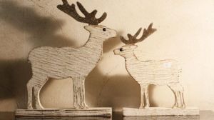 Wooden Reindeer Set