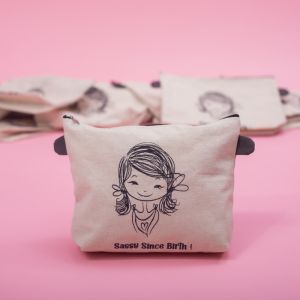 Canvas Sassy Since Birth Pouch