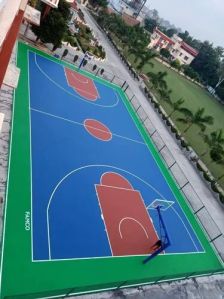 synthetic basketball court