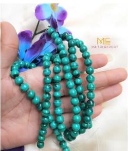 Malachite Stone Bead Strand