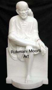 white marble sai baba statue