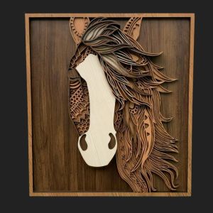 wooden horse face wall hangings