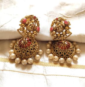 Lakshmi Pearl Jhumka TI03