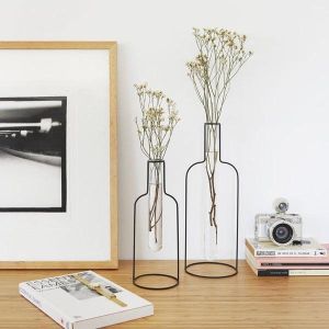 Wire Glass Tube Vase