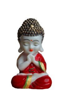 White Marble Baby Monk Buddha Statue