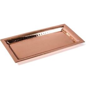 12 Inch Copper Hammered Tray