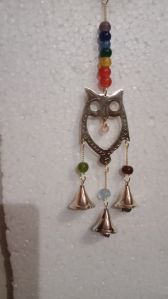 Brass chimes owl