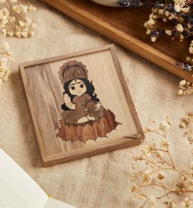 Cute Lakshmi Mata Wood Frame