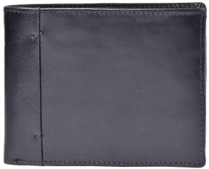 12 ATM Pocket Black Leather Wallets