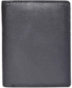 7 ATM Pocket Black Leather Wallets