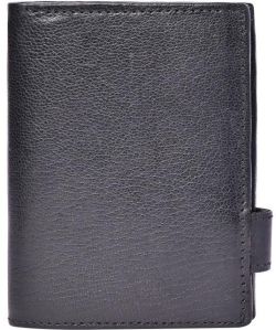 8 ATM Pocket Black Leather Wallets