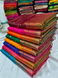 satan alwar buta rich pallu copper zari saree