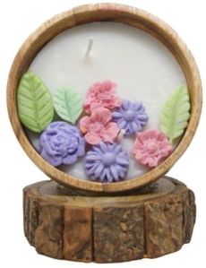 Aroma Multi Color Wax Flower Candle