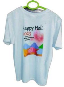 Mens Happy Holi Printed T-Shirt