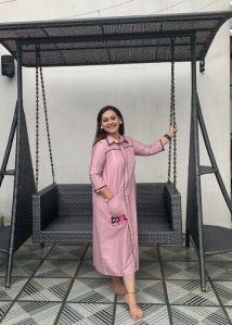 Pink Ladies Shirt Dress