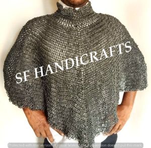 Chain mail riveted collar shirt