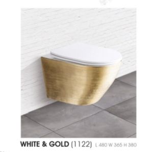 WHITE & GOLD (1122) WATER CLOSET