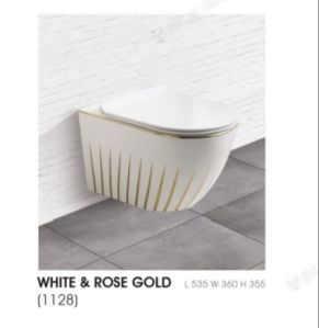 WHITE & ROSE GOLD (1128) WATER CLOSET