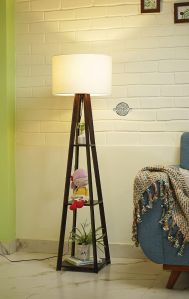 wooden floor lamp