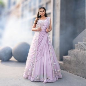 Drape saree gown