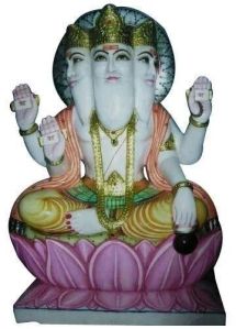 Lord Brahma Marble Statue