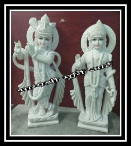 Radha Krishna Marble Statue