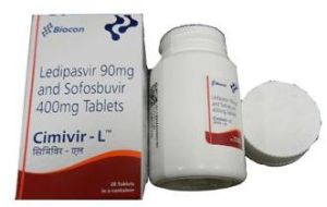 Cimivir L - Ledipasvir 90mg & Sofosbuvir 400mg Tablets