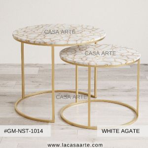 White Agate Nested Coffee Table