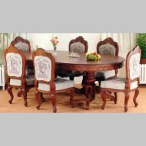 Wooden Dinning Table With Carving