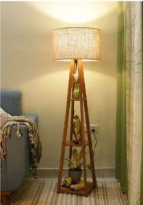 wooden floor lamp