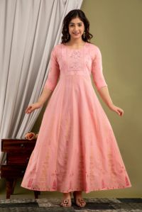 ladies long gown with dupatta