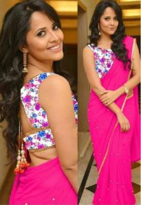 Sareeka pink chiffon saree