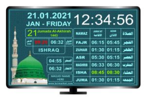 bci namaz time prayer time led tv display clock software