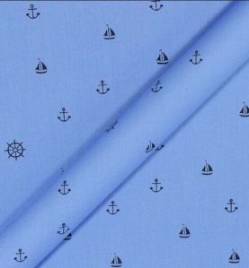 Blue Anchor Casual Style Shirt fabric