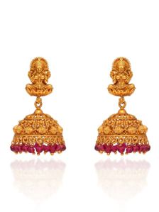 Rajwadi Finish Temple Jhumka Earrings