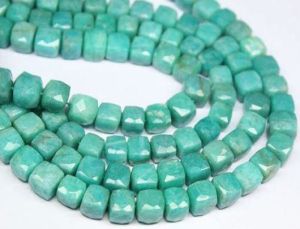 Amazonite Cube Beads