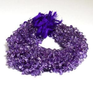 Amethyst Side Drops Smooth Beads