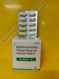 Glimepiride 1mg metformin hydrochloride 500 mg prolonged reales tablets I.P