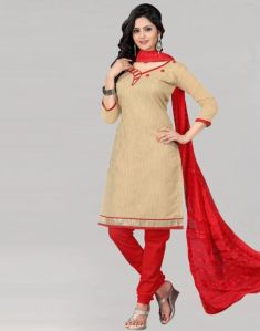 Banarasi Silk Embroidered Unstitched Salwar Suit