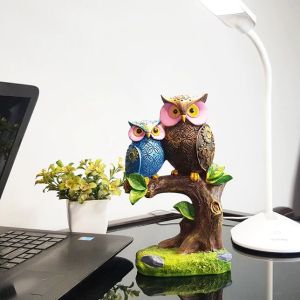 Two Owl on Tree statue