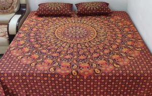 sanganeri printed bedsheet