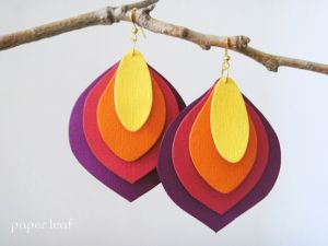 paper earrings