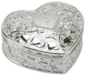 Silver Heart Shaped Case